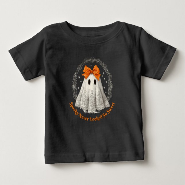 Camiseta Lace Ghost with Bow in Wreath and Stars (Frente)
