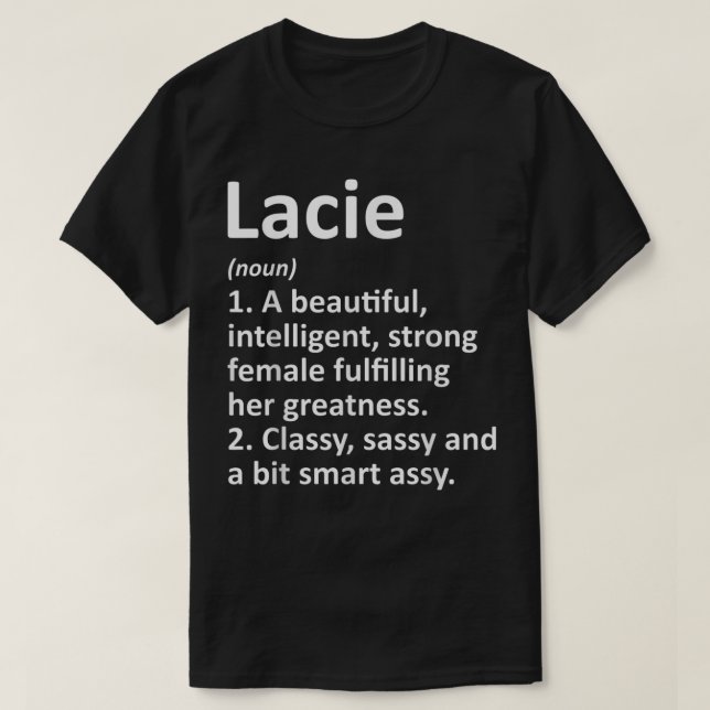 Camiseta LACIE Definition Personalized Name Funny Christmas (Frente do Design)