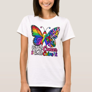 Camiseta Laço Borboleta de Conscientização da Luta do Guerr