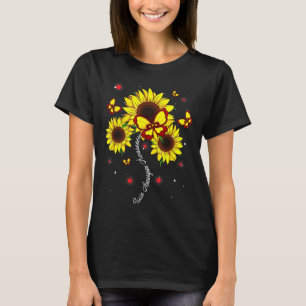 Camiseta Laço Borboleta Girassol de Conscientização de Aneu