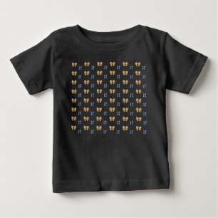 Camiseta Laço Coquete Azul e Dourado