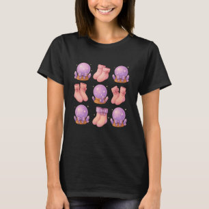 Camiseta Laço Coquete Bola de Cristal Meia Tecida Halloween