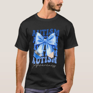 Camiseta Laço Coquete Conscientização do Autismo Homens Mul