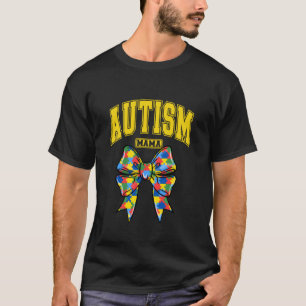 Camiseta Laço coquete conscientização sobre autismo mamãe