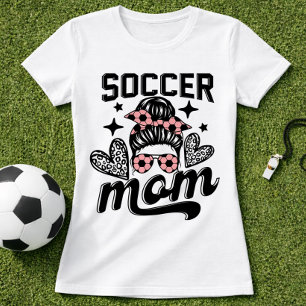 Camiseta Laço Coquete de Mãe de Futebol Rosa