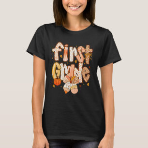 Camiseta Laço Coquete Floral de Outono da Primeira Série Pr