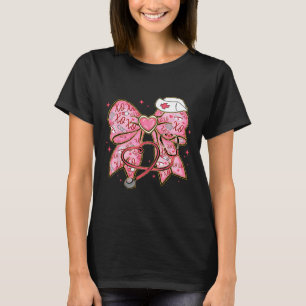 Camiseta Laço Coquete Xoxo Enfermeira Dia dos Namorados Est