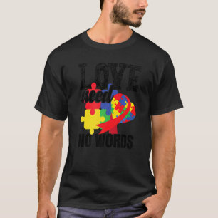 Camiseta Laço Coração de Conscientização do Autismo