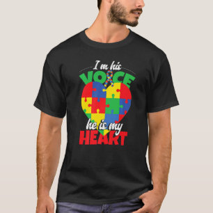 Camiseta Laço Coração de Conscientização do Autismo 1
