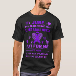 Camiseta Laço Coração Junho É Abuso de Idosos Nacional