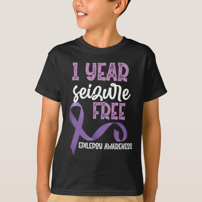 Camiseta Laço de 1 Ano sem Crise de Epilepsia  (Frente)