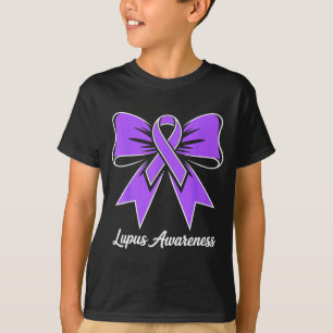 Camiseta Laço de arco lupus mês de conscientização sle roxo