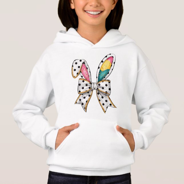 Camiseta Laço de Coelho com Bolinhas (Frente)