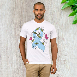 Camiseta Laço de Conscientização Azul Claro de Apoio e Espe