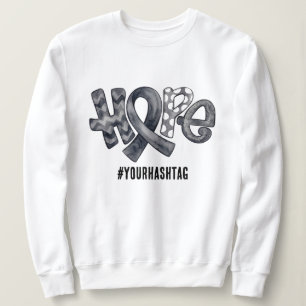 Camiseta Laço de Conscientização da Esperança Hashtag Perso