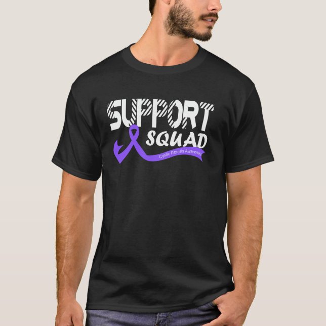 Camiseta Laço de Conscientização da Fibrose Cística do Esqu (Frente)