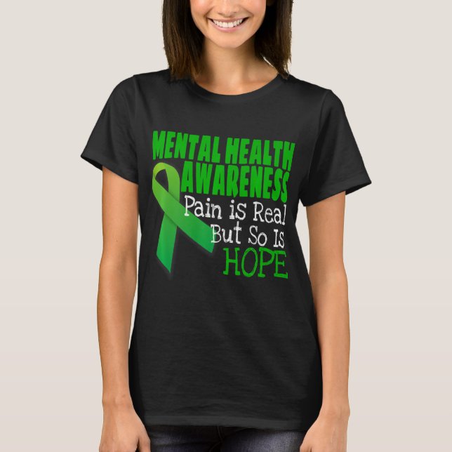 Camiseta Laço de Conscientização da Saúde Mental  (Frente)