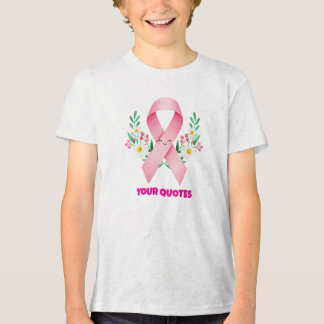 Camiseta Laço de Conscientização do Câncer de Mama Rosa Sor
