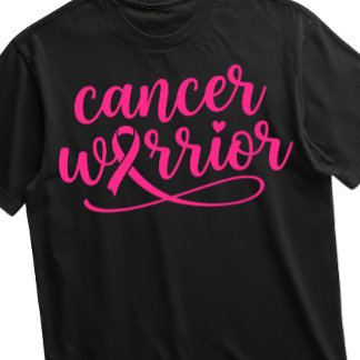 Camiseta Laço de Conscientização do Câncer Rosa Guerreiro d