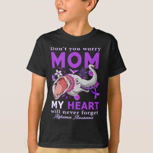 Camiseta Laço de Conscientização Meu Coração Nunca Esquecer