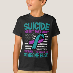 Camiseta Laço de Conscientização sobre Prevenção do Suicídi
