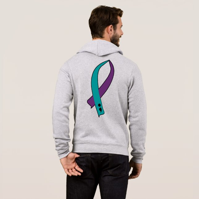 Camiseta Laço de Conscientização sobre Suicídio (Parte Traseira Completa)