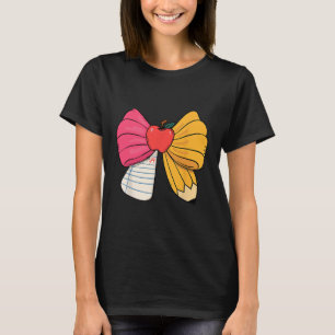 Camiseta Laço de Coquete Feminina Lápis Professor Aluno Vol
