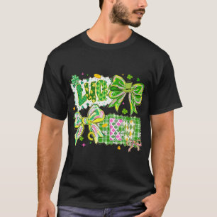 Camiseta Laco de Coquete Sortudo Dia de São Patrício Trevos