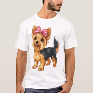 Camiseta Laço de Coquete Yorkshire Terrier Cachorro Yorkie
