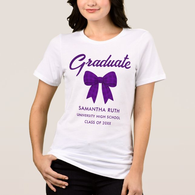 Camiseta Laço de Ginga Roxa para Formatura (Frente)