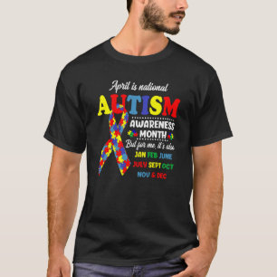 Camiseta Laço do Mês de Conscientização do Autismo de Abril