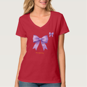 Camiseta Laço Médico de Seda Lavanda