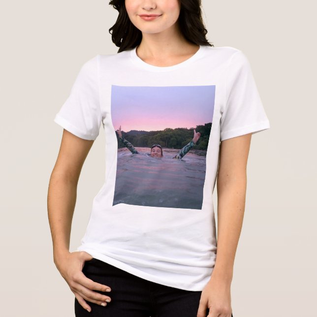 Camiseta laço oceano entre pai e filha (Frente)