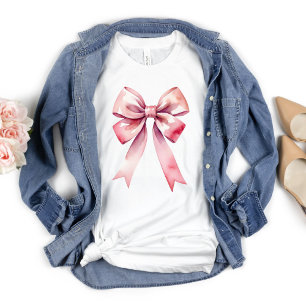 Camiseta Laco Rosa Aquarela Coquette Estética Preppy