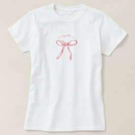 Camiseta Laço rosa cereja garota soft 