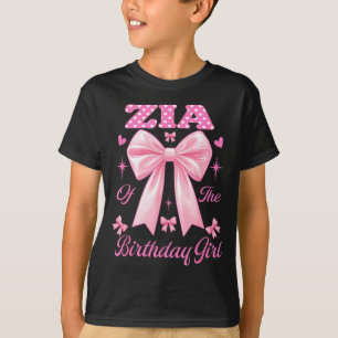 Camiseta Laço rosa coquete correspondente à menina de anive
