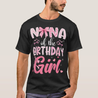 Camiseta Laço Rosa Coquete da Avó da Menina do Aniversário