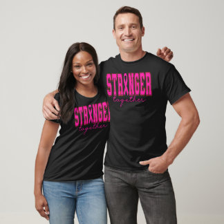 Camiseta Laço Rosa do Câncer de Mama Unidos e Fortes