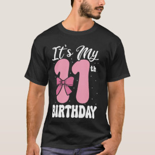 Camiseta Laço Rosa É Meu Aniversário de 1 Ano Coquette Garo