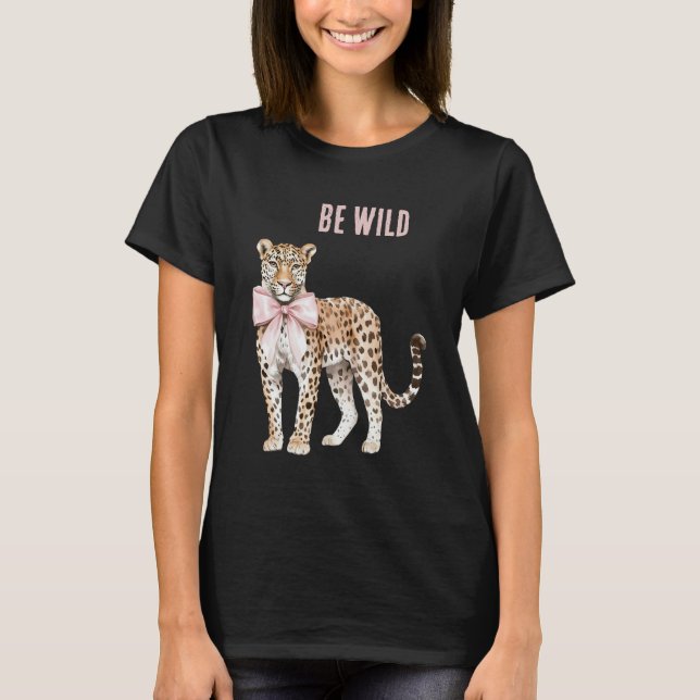 Camiseta Laço Rosa Leopardo  (Frente)
