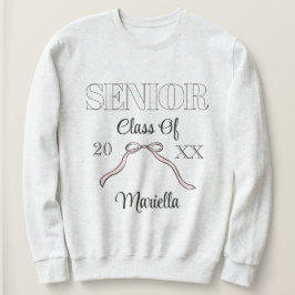 Camiseta Laço Rosa Personalizado Ano Sênior Coquette 