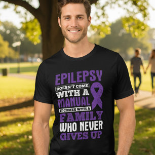 Camiseta Laço Roxo de Apoio à Família com Epilepsia