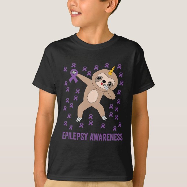 Camiseta Laço Roxo de Conscientização da Epilepsia - Consci (Frente)