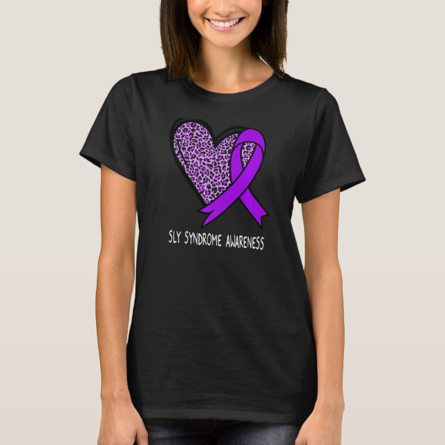 Camiseta Laço Roxo de Conscientização da Síndrome do Coraçã (Frente)