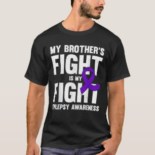 Camiseta Laço Roxo de Conscientização sobre Epilepsia Irmão