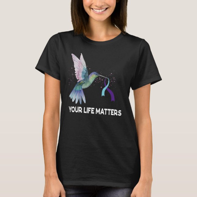 Camiseta Laço Sua Vida Importa N Conscientização Sobre Suic (Frente)