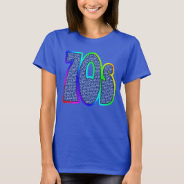 Camiseta Laço-tintura do slogan 70s!