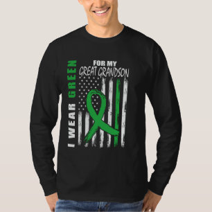 Camiseta Laço Verde Bisneto Doença Renal Conscientização