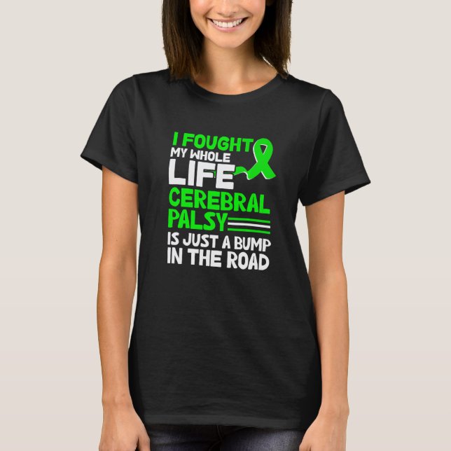 Camiseta laço verde de conscientização da paralisia cerebra (Frente)
