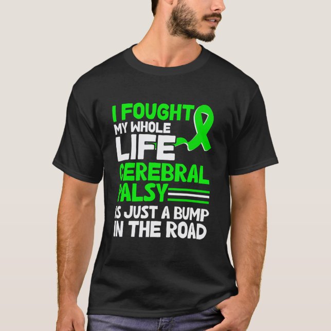 Camiseta laço verde de conscientização da paralisia cerebra (Frente)
